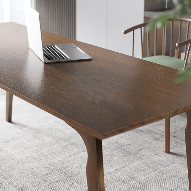 Modern Style Rectangular Office Desk Solid Wood Desk with Parsons Base Clearhalo 'furn' 'furn_office_desk' 'Furniture' 'furniture_office_desk' 'Office Desks' 'Office Furniture' 'office_desk' 1200x1200_a7634423-bd3e-494c-9c68-65055ac3e72d