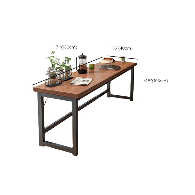 Iron Trestle Base Bar Height Table Industrial Rectangle Bar Dining Table