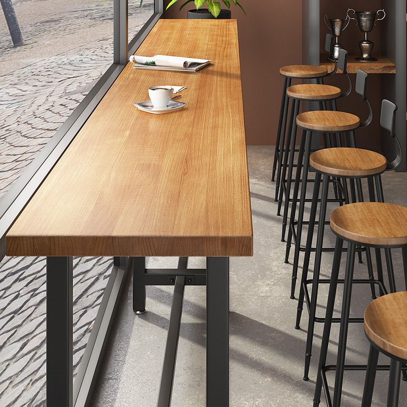 Rechteckige Stangenhöhe Tisch Massivholzstangenstab mit 41,3-Zoll-Höhe