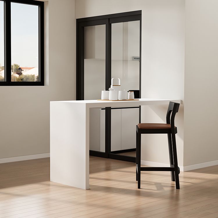 Modern White Sintered Stone Dining Bar Table for Kitchen Dining Room Clearhalo 'Bar Furniture' 'Bar Tables' 'bar_tables' 'furn' 'furn_bar_tables' 'Furniture' 'Kitchen & Dining Furniture' 1200x1200_b1ffa019-6cda-44e8-855f-98e94cb6ae8b