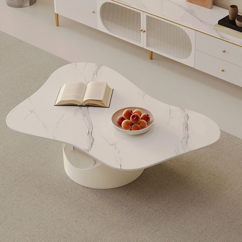 Mesa de café abstracta moderna con mesa de cóctel geométrico de almacenamiento