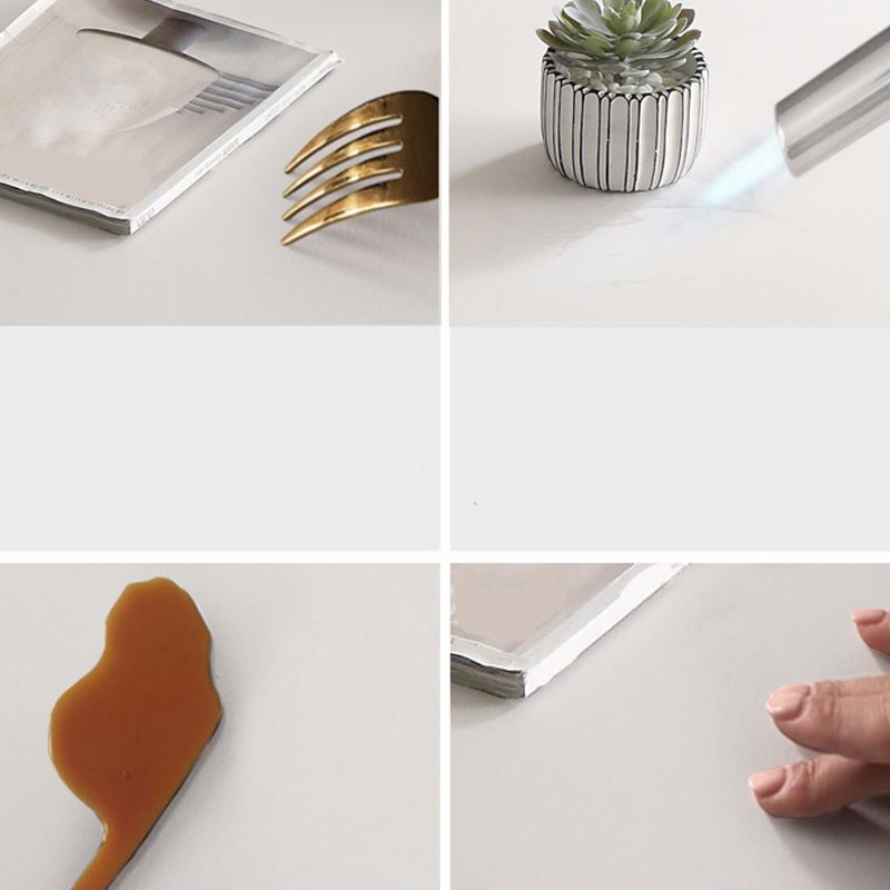 現代の白い石のコーヒーテーブル長方形のシングルカクテルテーブル