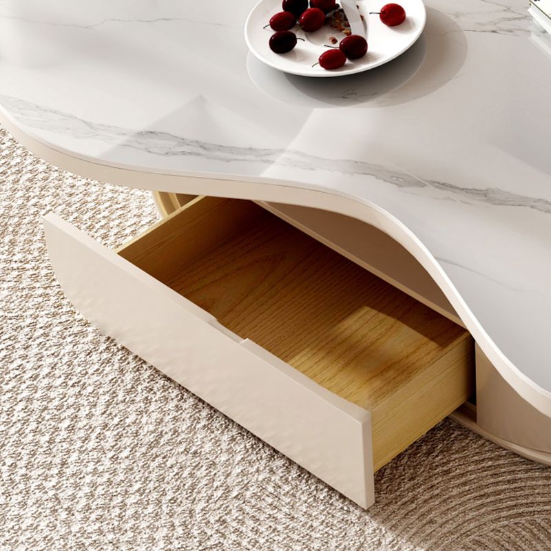 Modern Coffee Table Free Form Single Coffee Table with Storage Drawer Clearhalo 'Coffee & Accent Tables' 'Coffee Tables' 'coffee_tables' 'furn' 'furn_coffee_tables' 'Furniture' 'Living Room Furniture' 1200x1200_d2491df3-82b7-45c2-9838-3b34ce4648f5