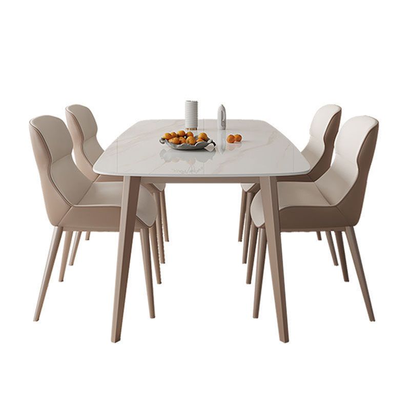 Kitchen Luxury Dinner Table Stone Rectangle 4 Legs Dining Table Clearhalo 'Dining Tables & Seating' 'Dining Tables' 'dining_table' 'furn' 'furn_dining_table' 'Furniture' 'Kitchen & Dining Furniture' 1200x1200_d3ef27c0-df29-488e-90e5-f6eafd59c88d