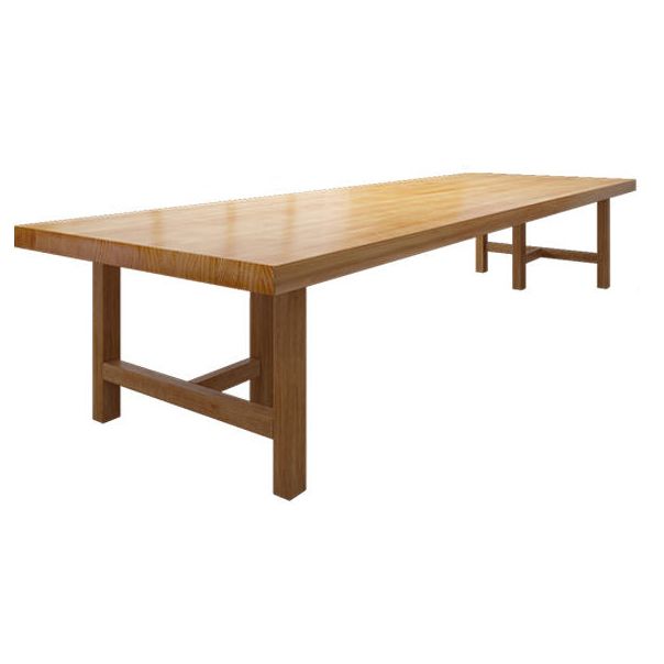 Mesa de reunión de madera sólida de pino escritorio de oficina rectangular de estilo moderno