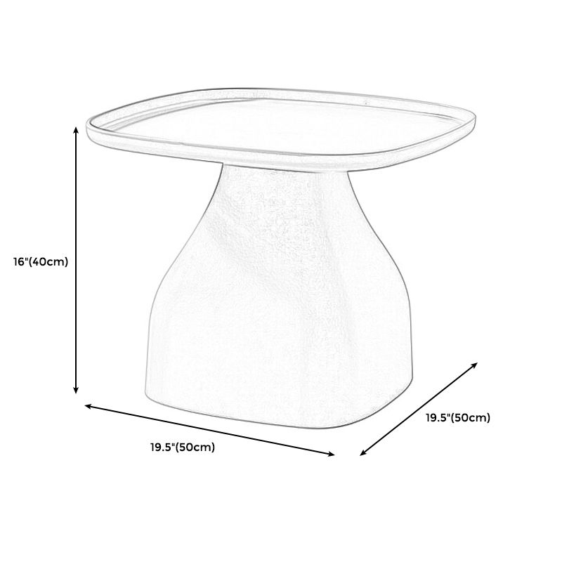 1 Single Modern Plastic Round Coffee Table Pedestal Cocktail Table ...