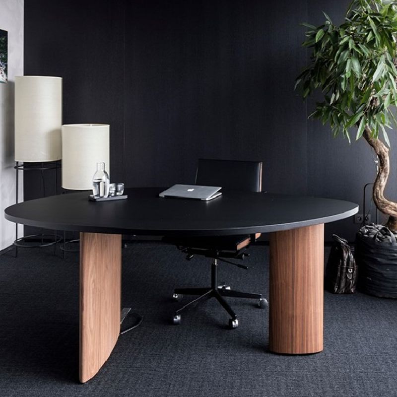 Escritorio de oficina de forma no convencional moderno Home Wood Wood Writing Desk