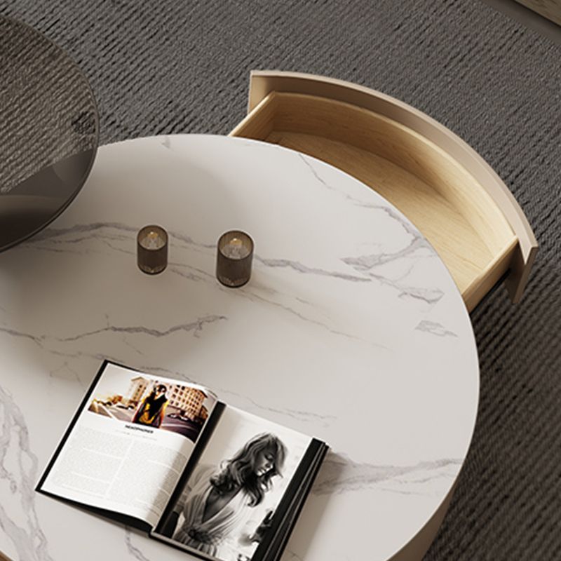 Tavolino bianco tavolino in ardesia con cassetti