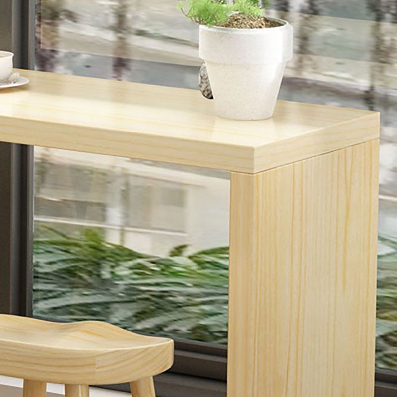 Industrial Natural Wood Bar Table Rectangle Top 41.34"H Indoor Bistro Table Clearhalo 'Bar Furniture' 'Bar Tables' 'bar_tables' 'furn' 'furn_bar_tables' 'Furniture' 'furniture_bar_tables' 'Kitchen & Dining Furniture' 'kitchen&dining_furn' 'kitchen' 1200x1200_db76f686-93f3-4dc1-a1a5-758a9f52b8d7