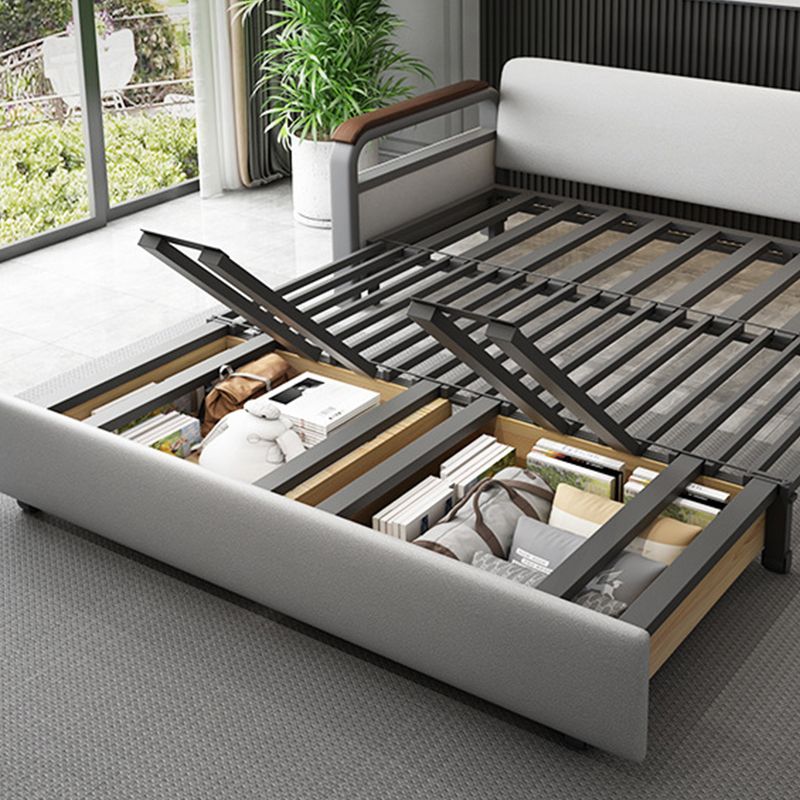 Sleeple grigio chiaro divano in pelle finta letto con materasso staccabile