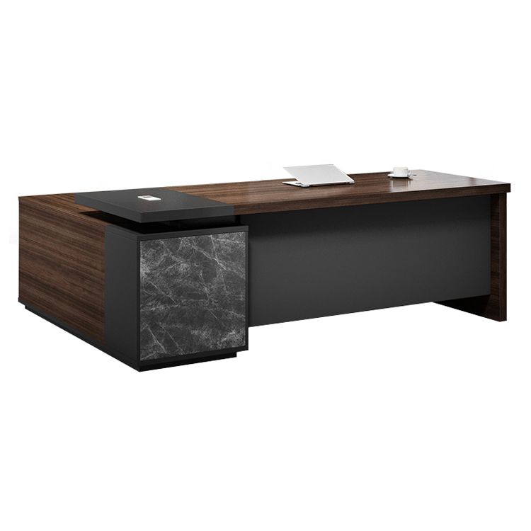Contemporary Style Office Desk L-Shape Brown Writing Computer Desk Clearhalo 'furn' 'furn_office_desk' 'Furniture' 'Office Desks' 'Office Furniture' 'office_desk' 1200x1200_eb6f814f-845e-4780-a0b8-894653f39d94