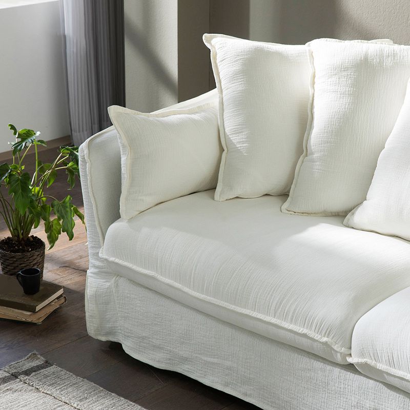 Sofá de brazo inclinado moderno con almohadas de almohadillas para sala de estar, resistente a las manchas