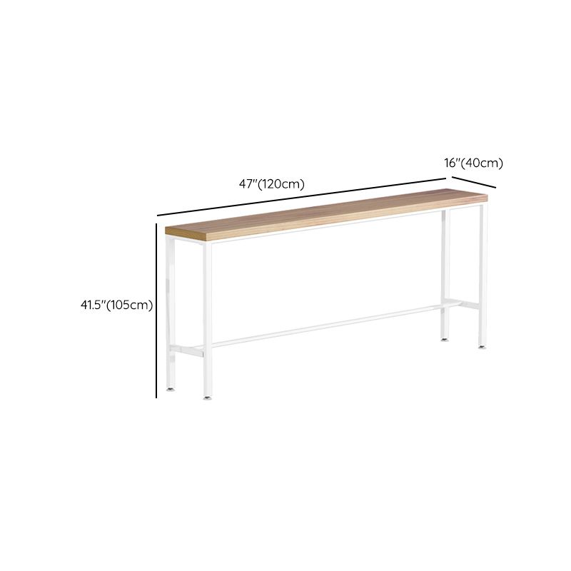 Indoor eigentijdse bar eettafel rechthoek stevige houten staaftafel