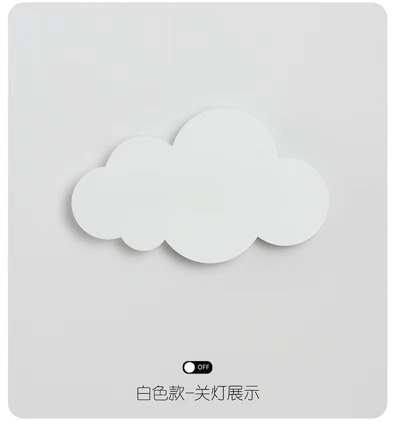 Kids White Finish Sconce Light Cloud Shape Acrylic LED Wall Lamp for Kindergarten Corridor Clearhalo 'Wall Lamps & Sconces' 'Wall Lights' Lighting' 1_d4fd83bc-05fa-4394-87fe-0adae5298b44