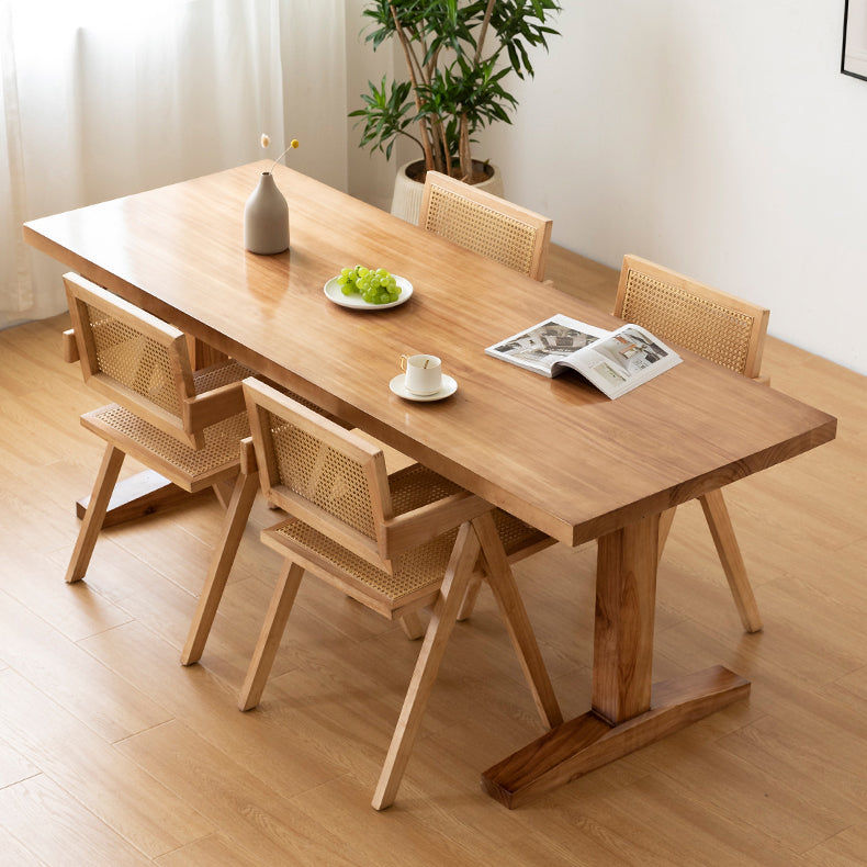 Modern Wooden Furniture Standard Height Formal Dining Room Table Set for Home Use with 4 Chairs Clearhalo 'Dining Room Sets' 'Dining Tables & Seating' 'dining_room_set' 'furn' 'furn_dining_room_set' 'Furniture' 'furniture_dining_room_set' 'Kitchen & Dining Furniture' 'kitchen&dining_furn' 'kitchen' 3401702