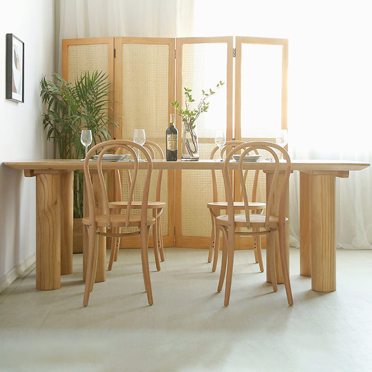 Contemporary Wooden Dining Room Set Rectangle Formal Dining Table Furniture with 4 Chairs Clearhalo 'Dining Room Sets' 'Dining Tables & Seating' 'dining_room_set' 'furn' 'furn_dining_room_set' 'Furniture' 'furniture_dining_room_set' 'Kitchen & Dining Furniture' 'kitchen&dining_furn' 'kitchen' 3401739