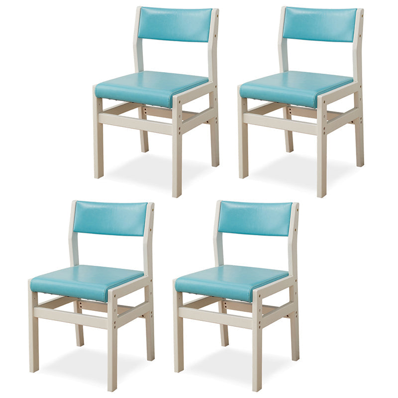 Wood Open Back Liftable Chairs Contemporary Kitchen Side Dining Room Chair Blue Set of 4 Clearhalo ' kitchen&dining_furn' 'Dining Chairs' 'Dining Tables & Seating' 'dining_chair' 'Furniture' 'furniture_dining_chair' 'Kitchen & Dining Furniture' 'kitchen' 3452853