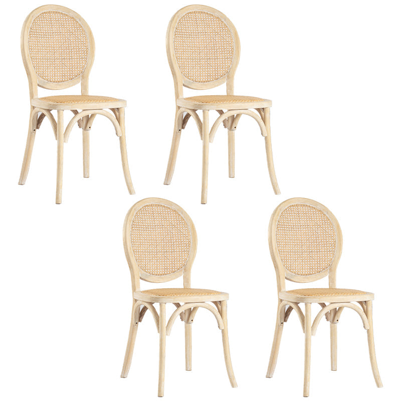 Modern Style Solid Wood Kitchen Dining Chair King Louis Back Side Chairs White-Wood Set of 4 Clearhalo ' kitchen&dining_furn' 'Dining Chairs' 'Dining Tables & Seating' 'dining_chair' 'Furniture' 'furniture_dining_chair' 'Kitchen & Dining Furniture' 'kitchen' 3453515