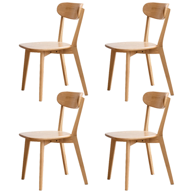Scandinavian Style Dining Room Chair Wood Dining Side Armless Chair for Kitchen Natural Set of 4 Clearhalo ' kitchen&dining_furn' 'Dining Chairs' 'Dining Tables & Seating' 'dining_chair' 'Furniture' 'furniture_dining_chair' 'Kitchen & Dining Furniture' 'kitchen' 3454417