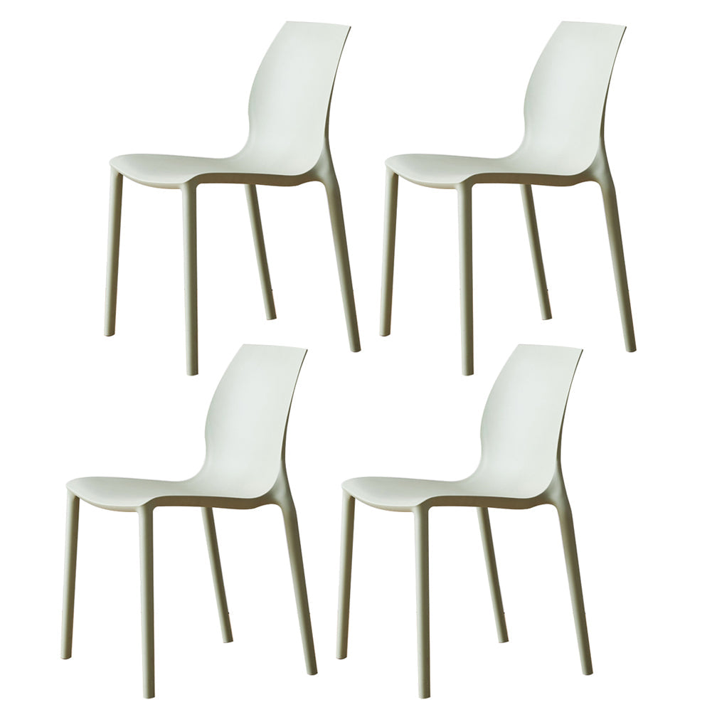Contemporary Plastic Dining Side Chair Stackable Side Chair Set for Dining Room Green Set of 4 Clearhalo ' kitchen&dining_furn' 'Dining Chairs' 'Dining Tables & Seating' 'dining_chair' 'Furniture' 'furniture_dining_chair' 'Kitchen & Dining Furniture' 'kitchen' 3455122