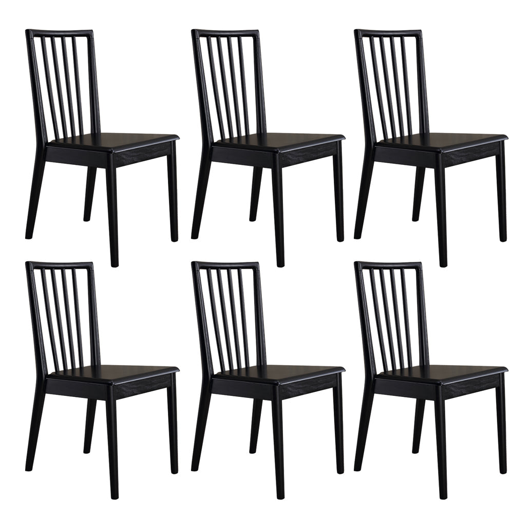 Modern Dining Side Chair 16.5'' Wide Wood Slat Back Chair for Home Use Wood 6 Piece Set Clearhalo ' kitchen&dining_furn' 'Dining Chairs' 'Dining Tables & Seating' 'dining_chair' 'furn' 'furn_dining_chair' 'Furniture' 'furniture_dining_chair' 'Kitchen & Dining Furniture' 'kitchen' 3468544