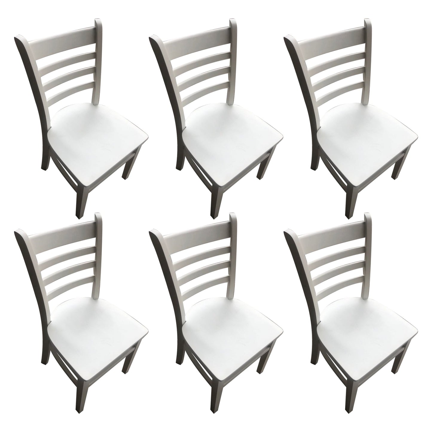 Traditional Wood Dining Side Chair 16.5'' Wide Ladder Back Chair for Home Use White 6 Piece Set Clearhalo ' kitchen&dining_furn' 'Dining Chairs' 'Dining Tables & Seating' 'dining_chair' 'furn' 'furn_dining_chair' 'Furniture' 'furniture_dining_chair' 'Kitchen & Dining Furniture' 'kitchen' 3468824