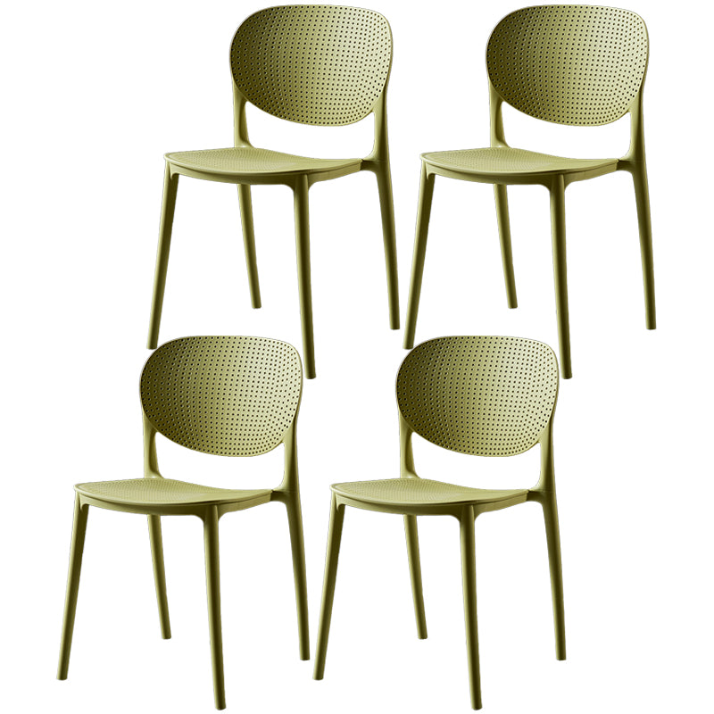 Modern Plastic Open Back Side Chair 32"H Acrylic Dining Chair for Restaurant Bedroom Light Green 4 Piece Set Clearhalo ' kitchen&dining_furn' 'Dining Chairs' 'Dining Tables & Seating' 'dining_chair' 'furn' 'furn_dining_chair' 'Furniture' 'furniture_dining_chair' 'Kitchen & Dining Furniture' 'kitchen' 3483536