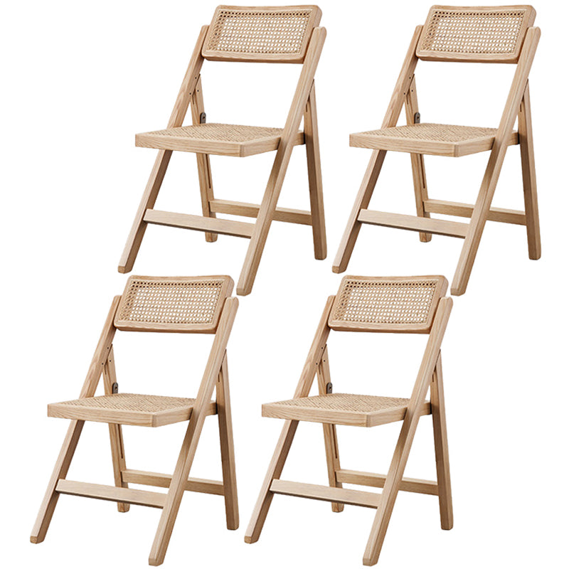 Minimalist Solid Wood Kitchen Dining Folding Side Chair Opening Back Folding Side Chair Natural 4 Piece Set Clearhalo ' kitchen&dining_furn' 'Dining Chairs' 'Dining Tables & Seating' 'dining_chair' 'furn' 'furn_dining_chair' 'Furniture' 'furniture_dining_chair' 'Kitchen & Dining Furniture' 'kitchen' 3483940