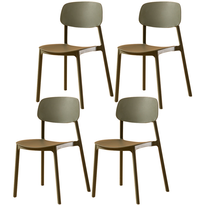 Multicolor Contemporary Style Side Chair Set Open Back Side Dining Chair Army Green 4 Piece Set Clearhalo ' kitchen&dining_furn' 'Dining Chairs' 'Dining Tables & Seating' 'dining_chair' 'furn' 'furn_dining_chair' 'Furniture' 'furniture_dining_chair' 'Kitchen & Dining Furniture' 'kitchen' 3484308