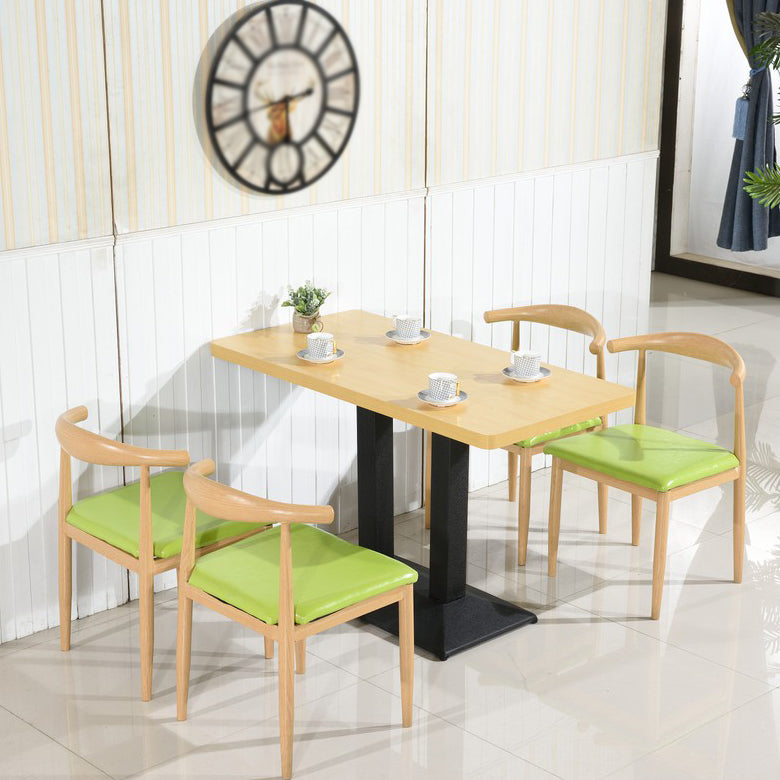 Modern Kitchen Dining Room Set with Wooden Top and Black Base Dining Furniture Set Green 5 Piece Set Clearhalo 'Dining Room Sets' 'Dining Tables & Seating' 'dining_room_set' 'furn' 'furn_dining_room_set' 'Furniture' 'furniture_dining_room_set' 'Kitchen & Dining Furniture' 'kitchen&dining_furn' 'kitchen' 3485082