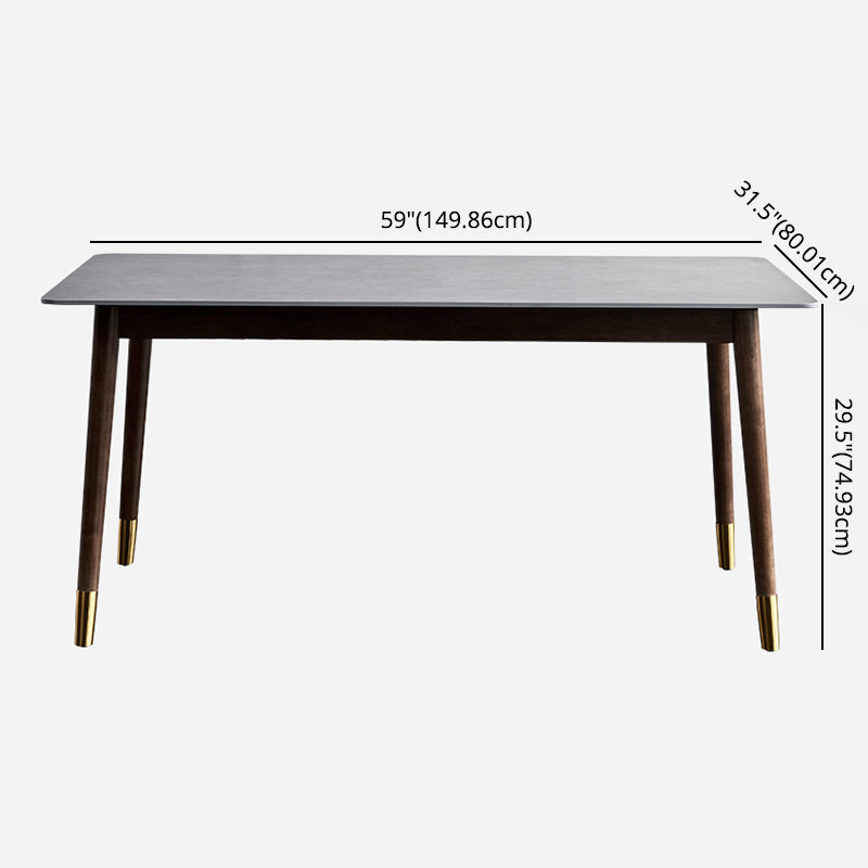 Modern Sintered Stone Dining Room Set with Rectangle Table Home Use Dining Table Furniture Clearhalo 'Dining Room Sets' 'Dining Tables & Seating' 'dining_room_set' 'furn' 'furn_dining_room_set' 'Furniture' 'furniture_dining_room_set' 'Kitchen & Dining Furniture' 'kitchen&dining_furn' 'kitchen' 3490991