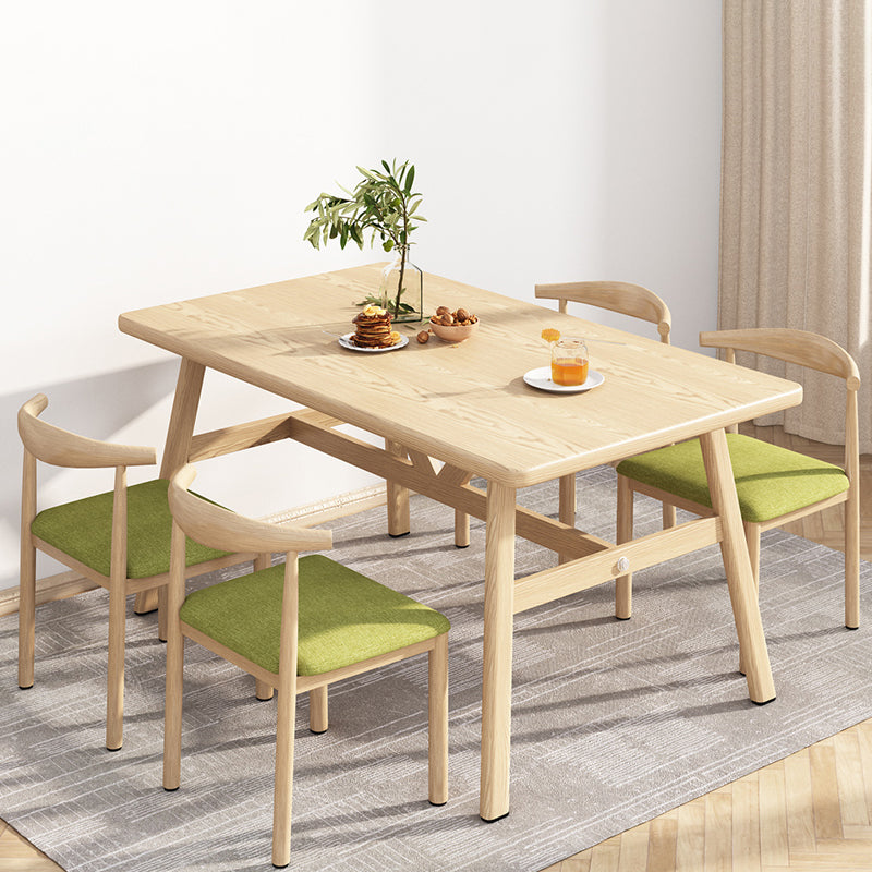 Modern Style Wooden Dining Room Set Standard Height Home Dining Table Furniture Green 5 Piece Set Clearhalo 'Dining Room Sets' 'Dining Tables & Seating' 'dining_room_set' 'furn' 'furn_dining_room_set' 'Furniture' 'furniture_dining_room_set' 'Kitchen & Dining Furniture' 'kitchen&dining_furn' 'kitchen' 3518275