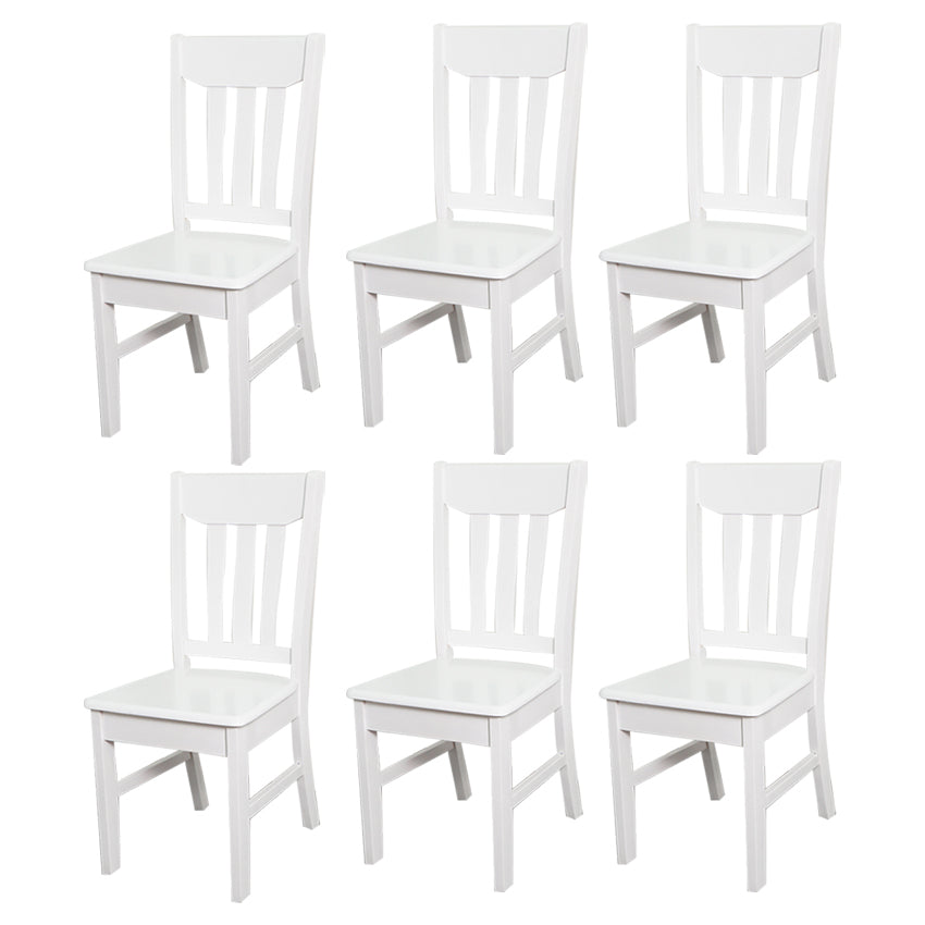 Traditional Dining Room Chair Wood Dining Side Chair with 4 Legs for Home Use White Slat Back 6 Piece Set Clearhalo ' kitchen&dining_furn' 'Dining Chairs' 'Dining Tables & Seating' 'dining_chair' 'furn' 'furn_dining_chair' 'Furniture' 'furniture_dining_chair' 'Kitchen & Dining Furniture' 'kitchen' 3541548