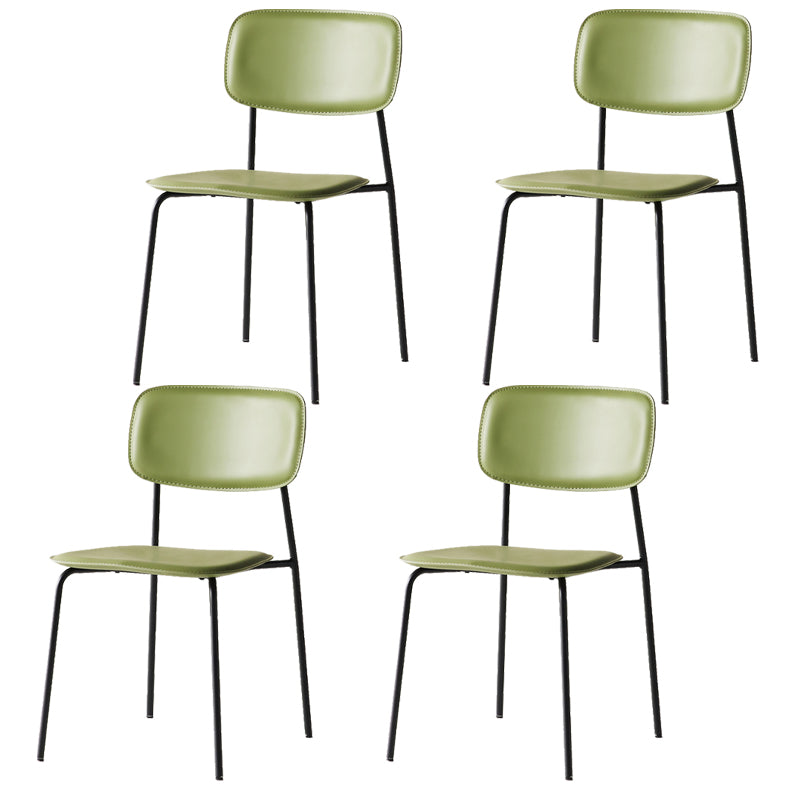 Stackable Side Chair Industrial Open Back Armless Chair for Dining Room Light Green 4 Piece Set Clearhalo ' kitchen&dining_furn' 'Dining Chairs' 'Dining Tables & Seating' 'dining_chair' 'furn' 'furn_dining_chair' 'Furniture' 'furniture_dining_chair' 'Kitchen & Dining Furniture' 'kitchen' 3542639
