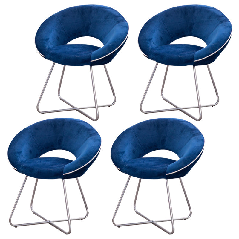 Minimalist Metal Kitchen Dining Side Chair Opening Back Dining Side Chair Blue 4 Piece Set Clearhalo ' kitchen&dining_furn' 'Dining Chairs' 'Dining Tables & Seating' 'dining_chair' 'furn' 'furn_dining_chair' 'Furniture' 'furniture_dining_chair' 'Kitchen & Dining Furniture' 'kitchen' 3574755
