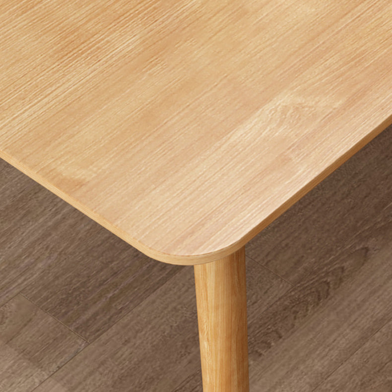 Dining Room Simple Solid Wood Rectangular Dining Table with 4 Legs Base Clearhalo ' dining_table' 'Dining Tables & Seating' 'Dining Tables' 'Furniture' 'furniture_dining_table' 'Kitchen & Dining Furniture' 'kitchen&dining_furn' 'kitchen' 'kitchen_dining_table' 3577834