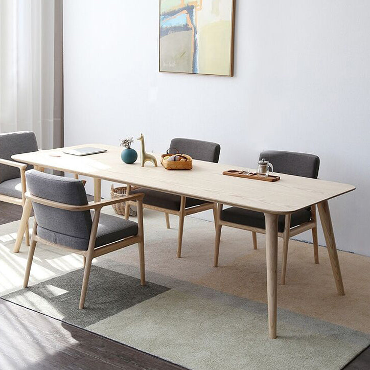 Rectangle Pine Solid Wood Table Modern Dining Table with 4 Legs for Restaurant Clearhalo ' dining_table' 'Dining Tables & Seating' 'Dining Tables' 'furn' 'furn_dining_table' 'Furniture' 'furniture_dining_table' 'Kitchen & Dining Furniture' 'kitchen&dining_furn' 'kitchen' 'kitchen_dining_table' 3582445