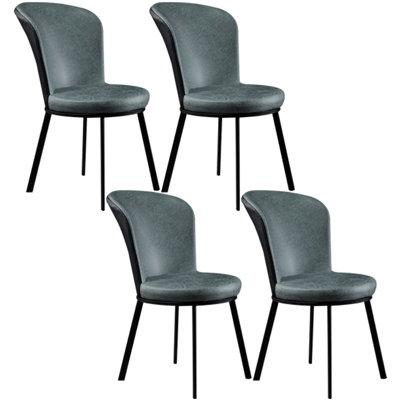 Contemporary High-density Sponge Cushion Chair of 17'' Wide Parsons Chair Turquoise 4 Piece Set Clearhalo ' kitchen&dining_furn' 'Dining Chairs' 'Dining Tables & Seating' 'dining_chair' 'furn' 'furn_dining_chair' 'Furniture' 'furniture_dining_chair' 'Kitchen & Dining Furniture' 'kitchen' 3596947