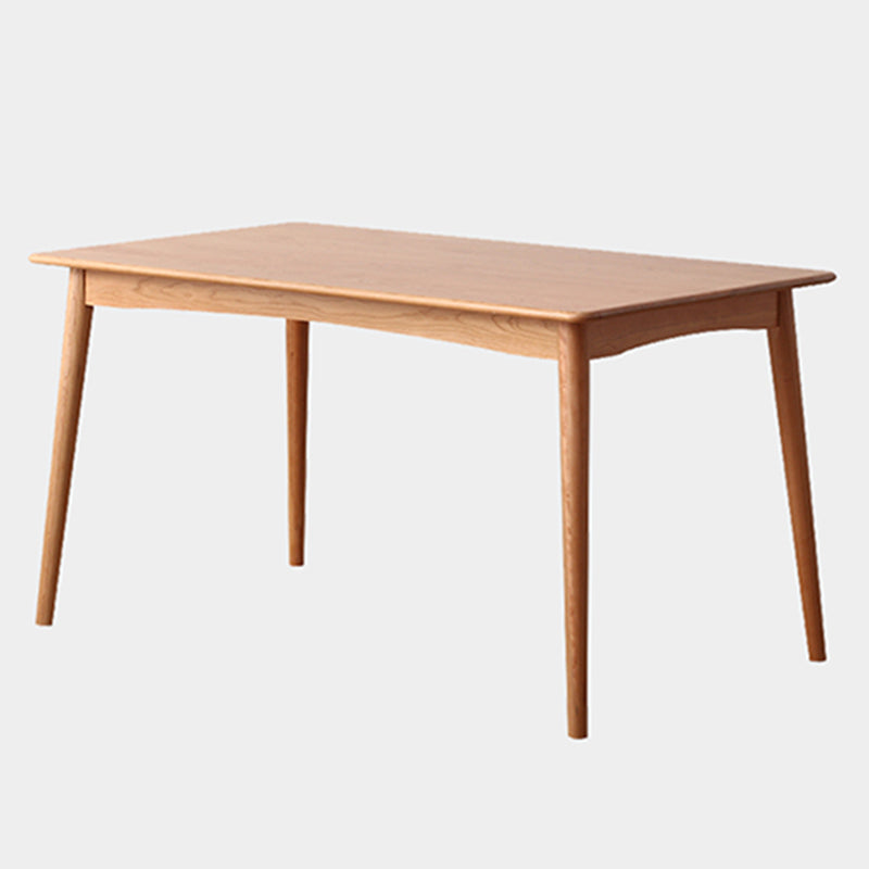 Contemporary Rectangle Dining Table Solid Wood Table with 4 Leg for Home Kitchen Dinner Brown Without Chairs Clearhalo ' dining_table' 'Dining Tables & Seating' 'Dining Tables' 'furn' 'furn_dining_table' 'Furniture' 'furniture_dining_table' 'Kitchen & Dining Furniture' 'kitchen&dining_furn' 'kitchen' 'kitchen_dining_table' 3642417