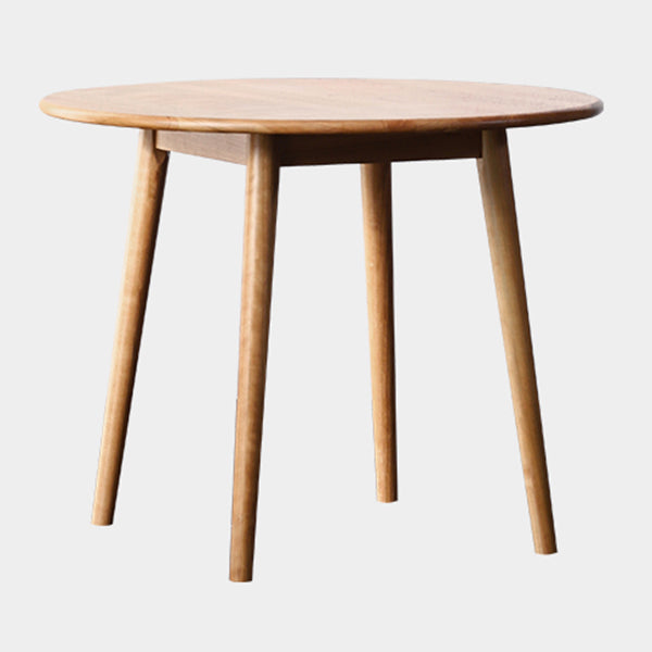 Modern Style Solid Wood Dining Table Round Table with 4 Legs for Coffee Shop Brown Without Chairs Clearhalo ' dining_table' 'Dining Tables & Seating' 'Dining Tables' 'furn' 'furn_dining_table' 'Furniture' 'furniture_dining_table' 'Kitchen & Dining Furniture' 'kitchen&dining_furn' 'kitchen' 'kitchen_dining_table' 3643012