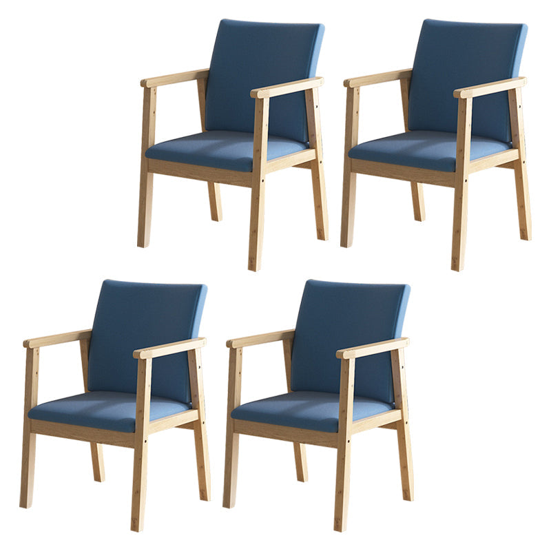 Contemporary Style Solid Wood Open Back Arm Chair Kitchen Dining Room Chairs Sky Blue 4 Piece Set Natural Wood Clearhalo ' kitchen&dining_furn' 'Dining Chairs' 'Dining Tables & Seating' 'dining_chair' 'furn' 'furn_dining_chair' 'Furniture' 'furniture_dining_chair' 'Kitchen & Dining Furniture' 'kitchen' 3649787