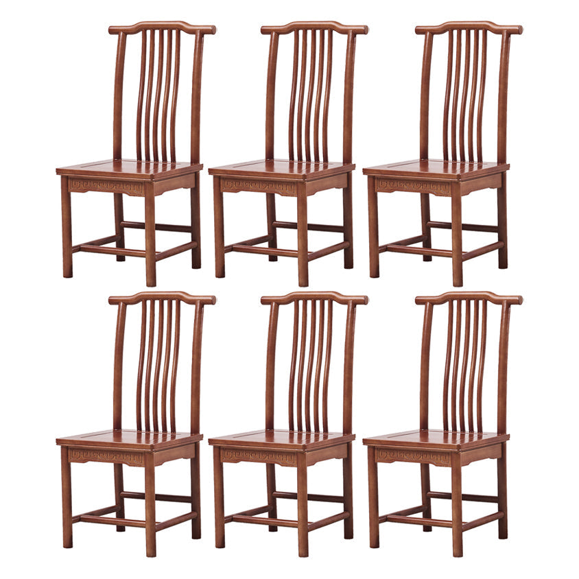 Traditional Style Solid Wood Side Chair Matte Finish Slat Back Dining Chair for Home Walnut 6 Piece Set Clearhalo ' kitchen&dining_furn' 'Dining Chairs' 'Dining Tables & Seating' 'dining_chair' 'furn' 'furn_dining_chair' 'Furniture' 'furniture_dining_chair' 'Kitchen & Dining Furniture' 'kitchen' 3650292