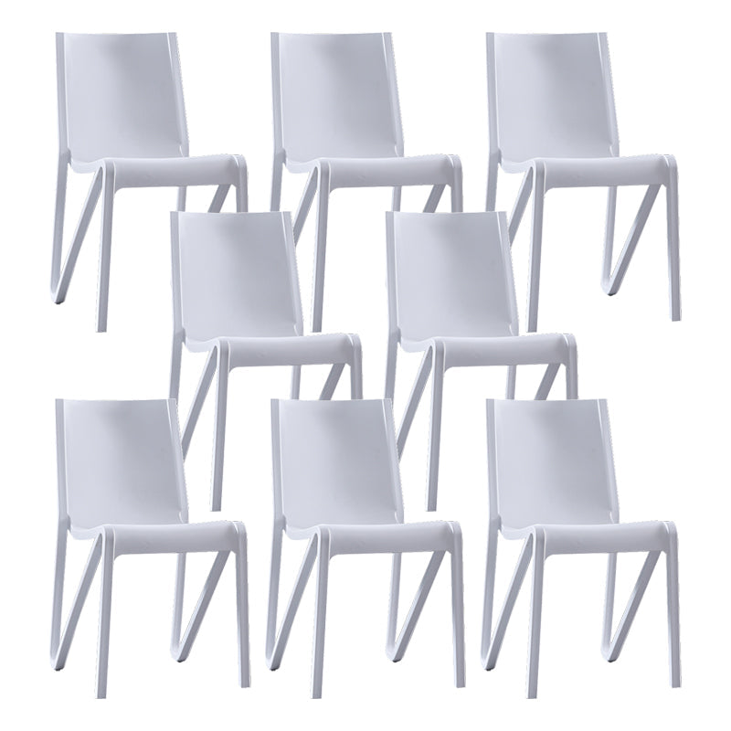 Scandinavian Home Side Chair Solid Back Plastic Multicolor Dining Room Chair White 8 Piece Set Clearhalo ' kitchen&dining_furn' 'Dining Chairs' 'Dining Tables & Seating' 'dining_chair' 'furn' 'furn_dining_chair' 'Furniture' 'furniture_dining_chair' 'Kitchen & Dining Furniture' 'kitchen' 3702071