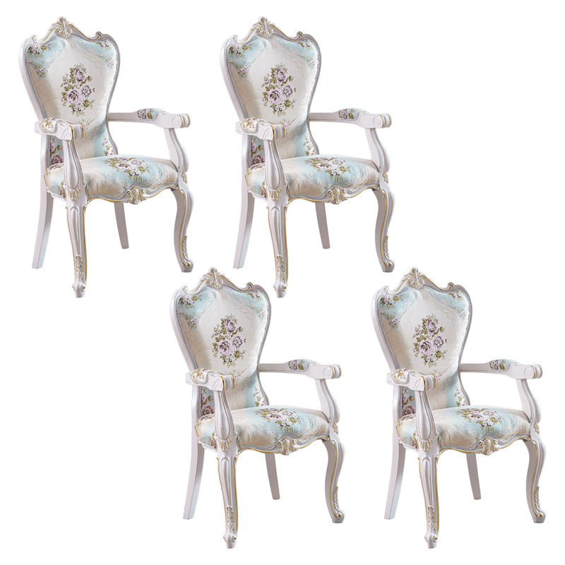 European Style Birch Solid Back Arm Chair Leather Dining Chair with White Legs Fluorescent Green 4 Piece Set Clearhalo ' kitchen&dining_furn' 'Dining Chairs' 'Dining Tables & Seating' 'dining_chair' 'furn' 'furn_dining_chair' 'Furniture' 'furniture_dining_chair' 'Kitchen & Dining Furniture' 'kitchen' 3702167