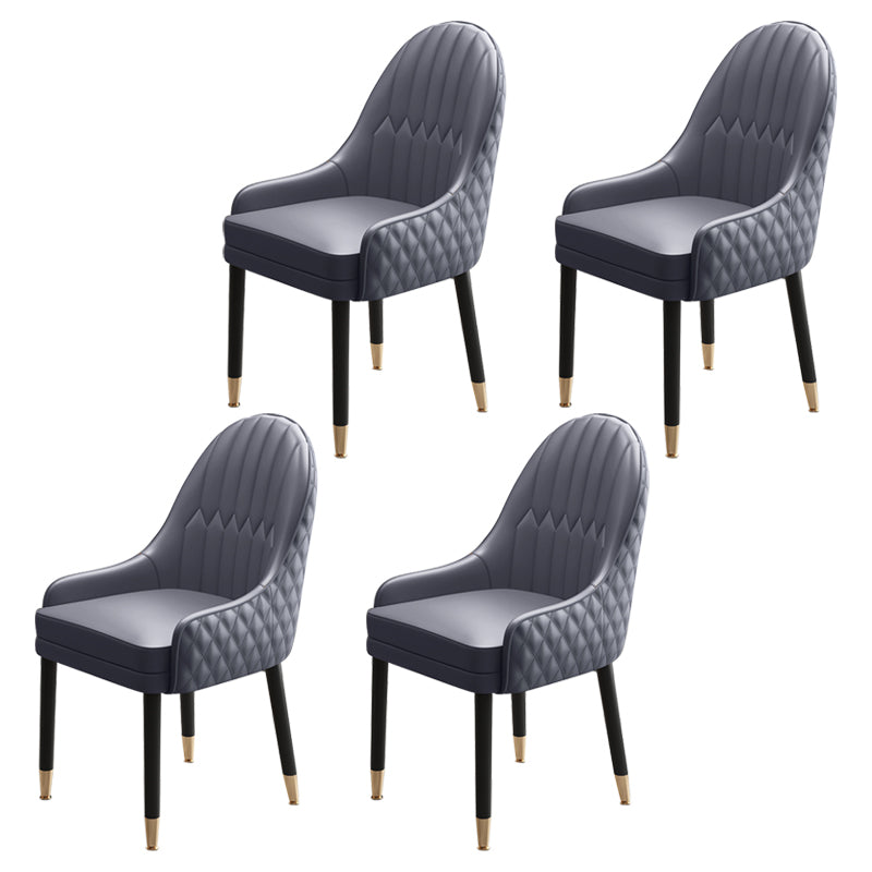 Scandinavian Style Wood Dining Chairs Dining Room Parsons Cushioned Chair with Arm Grey 4 Piece Set Clearhalo ' kitchen&dining_furn' 'Dining Chairs' 'Dining Tables & Seating' 'dining_chair' 'furn' 'furn_dining_chair' 'Furniture' 'furniture_dining_chair' 'Kitchen & Dining Furniture' 'kitchen' 3702302