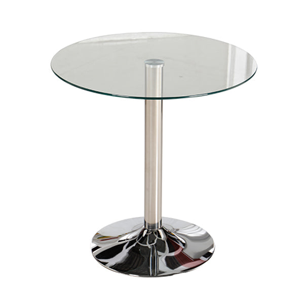 Modern Style Glass Kitchen Dining Room Table Round Table with Tulip Base Clear Without Chairs Clearhalo ' dining_table' 'Dining Tables & Seating' 'Dining Tables' 'furn' 'furn_dining_table' 'Furniture' 'furniture_dining_table' 'Kitchen & Dining Furniture' 'kitchen&dining_furn' 'kitchen' 'kitchen_dining_table' 3704396