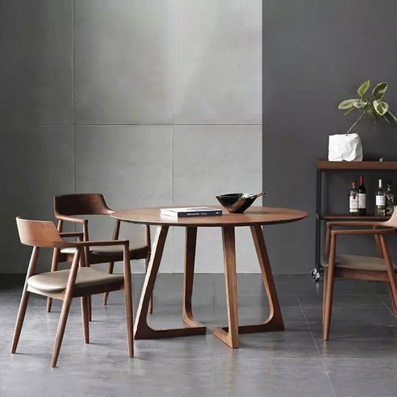 Round Double Pedestal Dinette Table Pine Solid Wood Dining Room Furniture Clearhalo ' dining_table' 'Dining Tables & Seating' 'Dining Tables' 'furn' 'furn_dining_table' 'Furniture' 'furniture_dining_table' 'Kitchen & Dining Furniture' 'kitchen&dining_furn' 'kitchen' 'kitchen_dining_table' 3704617