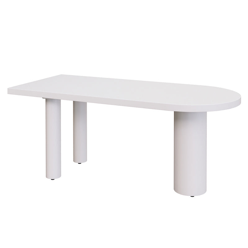 Solid Wood Contemporary Free Form Table Solid Wood Top Table for Dining Room White Without Chairs Clearhalo ' dining_table' 'Dining Tables & Seating' 'Dining Tables' 'furn' 'furn_dining_table' 'Furniture' 'furniture_dining_table' 'Kitchen & Dining Furniture' 'kitchen&dining_furn' 'kitchen' 'kitchen_dining_table' 3724322