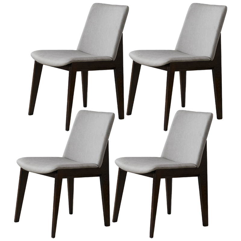 Wood Industrial Restaurant Dining Side Chair Parsons Matte Finish Dining Side Chair Light Gray 4 Piece Set Clearhalo ' kitchen&dining_furn' 'Dining Chairs' 'Dining Tables & Seating' 'dining_chair' 'furn' 'furn_dining_chair' 'Furniture' 'furniture_dining_chair' 'Kitchen & Dining Furniture' 'kitchen' 3755203