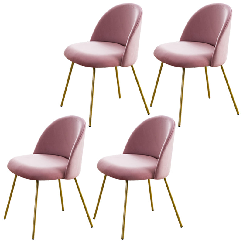 Flannel Scandinavian Western Restaurant Side Chair Parsons Matte Finish Dining Chair Rose Bloom 4 Piece Set Clearhalo ' kitchen&dining_furn' 'Dining Chairs' 'Dining Tables & Seating' 'dining_chair' 'furn' 'furn_dining_chair' 'Furniture' 'furniture_dining_chair' 'Kitchen & Dining Furniture' 'kitchen' 3825347